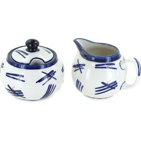 Blue Rose Polish Pottery Ballina Cream & Sugar Set in Kuwait