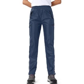 Women's Rain Pants Lightweight Waterproof Reflective,Windproof Breathable Gear Over Work for Hiking Cycling Outdoor Fishing
