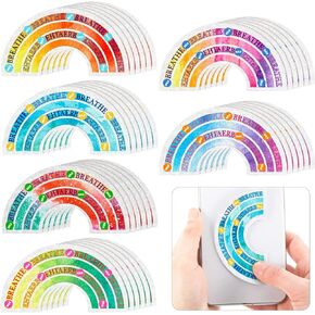 36 Pcs Sensory Strips Anxiety Calm Stickers Stress Breathing Stickers Fidget Sensory Stickers Tactile Rough Textured Adhesives for Adults Teens Desk Office(Charming)