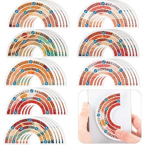 36 Pcs Sensory Strips Anxiety Calm Stickers Stress Breathing Stickers Fidget Sensory Stickers Tactile Rough Textured Adhesives for Adults Teens Desk Office(Charming)