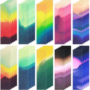 50 Pieces Calm Stickers Anxiety Sensory Stickers Textured Sensory Adhesives Sensory Anxiety Strips Adhesive Stress Relief Calming for Anxiety for Phone Shell Chain of Keys (Colorful Cloud) in Kuwait