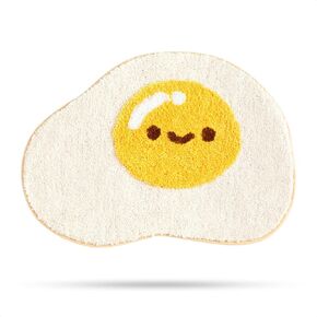 Molesun Cute Bath Mats Toast, Soft and Absorbent Microfiber Bath Rugs, Non-Slip Shaggy Shower Carpet, Machine Wash Dry, Soft Shower Rugs for Bathroom Floor, Tub and Shower, 20 x 31, Cat
