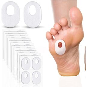 WILLBOND 48 Pack Callus Pads Soft 1/4" Thick Oval Shape Corn Pads 1/8" Felt Callus Cushions Adhesive Corn Protectors for Men Women Feet Toes Pain Relief(Nude, 1/4 Inch)
