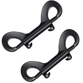 Sopepoyie 3.5 Inch Bolt Snaps Double Ended Snap Hooks 304 Stainless Steel Trigger Chain Metal Clips Key Holder for Linking Key Chain Dog Leash Collar Pet Feed Buckets 5PCS