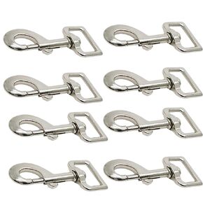Sopepoyie Swivel Eye Bolt Snap Hooks 3inch long1.26inch Square Tail Key linkchHeavy Duty Dog Leash Clipszinc Alloys Dog Leash Clasp Dog Leash Snaps Hooks Trigger Clip Trigger Snaps Black 4pcs