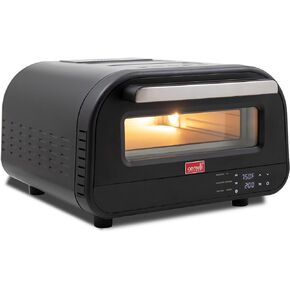 Gemelli Home Pizza Oven, Electric Indoor & Outdoor Pizza Maker, Up to 750ºF, Countertop Pizza Oven w/ 6 Preset Functions, Pizza Stone, & Accessories