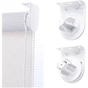 28mm Roller Blind Clutch Bracket Repair Kit with Metal Brackets & Bead Chain Shade Hardware Accessories Replacement Parts Roller Shade Cltuch (White)
