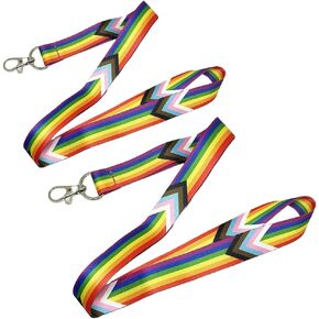 Holiday Hero 2 Pack! Express Yourself with Our Colorful Rainbow Lanyards - Pride 2024