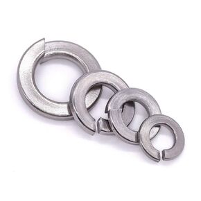 1/4 Inch Split Lock Washer Spring Lock Washer, 304 Stainless Steel 18-8, Bright Finish, Pack of 100