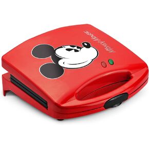 Disney Mickey Mouse Sandwich Maker by Select Brands - Electric Sandwich Maker with Nonstick Cooking Plates & Locking Lid - Cooking Appliance with Indicator Lights - Kitchen Essential for Home & Dorms | Electric Sandwich Maker with Nonstick Cooking Plates, in Saudi Arabia