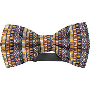 KAWAMOUSE Adjustable Pre-tied bow tie for toddler Boys (Tribal Ornament African Pattern) Elegant Cute Bowties for Dogs Cats Pets