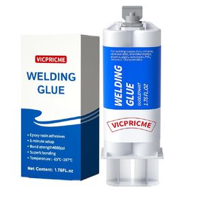 VICPRICME Metal Glue, 1.76 OZ Metal Epoxy Glue, 2 Part Heavy Duty Cold Welding Glue for Metal to Metal, Plastic, Ceramic, Best Glue Auto Repair Putty, Marine Body Filler (1 pcs)