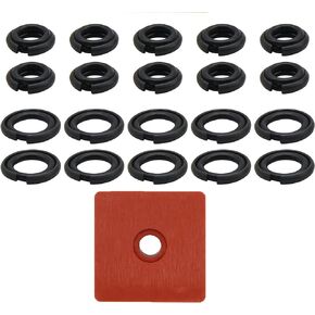 (10+10Sets) 1/2" and 3/8" Impact Wrench Retainer Rings Clip with O-ring, Compatible With Milwaukee Electric/Pneumatic Type Impact Wrench, Including Anvil Retaining Ring Install Tool