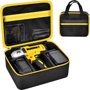 Impact Driver Bag Case Compatible with DEWALT 20V MAX XR DCF900P1 DCF900B DCF891B DCF961B DCF899B Cordless Impact Wrench Kit, Carrying Holder Fits for Milwaukee/for RYOBI Impact Gun (Box Only)