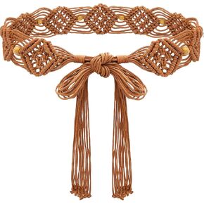 Suyi Boho Braid Belt for Women Bohemian Woven Waist Belts for Dress