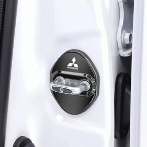 غطاء حماية قفل باب السيارة من الفولاذ المقاوم للصدأ من GODTERA متوافق مع ميتسوبيشي (أسود) in Kuwait