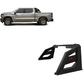 BLACK HORSE Armour Roll Bar Matte Black Compatible with 2001-2006 Chevrolet Silverado 3500|2007-2022 Chevrolet Silverado 3500 HD-RB-AR1B