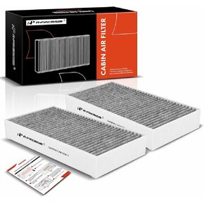 A-Premium 2-PC Cabin Air Filter with Activated Carbon Compatible with Mercedes-Benz GL320 2007-2009, GL350, GL450, GL550, G550, R320, R350, R500, R63 AMG, ML320, ML350, ML450, ML500, ML550, ML63 AMG