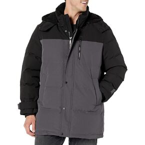 Vince Camuto Men's Color Block Long Winter Parka Jacket Coat