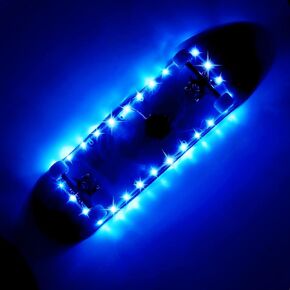LED Skateboard Light, Remote Control Skateboard Light, Longboard Light, Shortboard Light,16 Color Change by Yourself, Waterproof, Shockproof, Super Bright to Display at Night. Good Gift for Kids