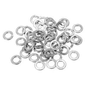 PATIKIL #6 Split Lock Washer, 50 Pack 3.5mm ID 6.2mm OD 304 Stainless Steel Spring Lock Washer Elastic Gasket for Screws Bolts, Silver Tone