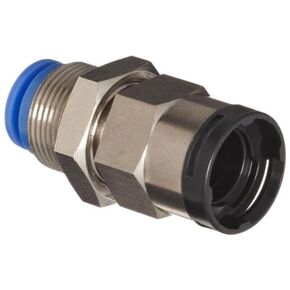 SMC KB Series Polybutylene Terephthalate Piping Module Manifold, Bulkhead Connector, 8mm Tube OD x M16x1 Female