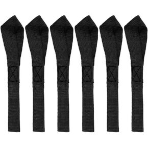 F FIERCE CYCLE 6 PCS Black 2.5 x 20.5cm Cargo Belt Soft Loop Tie Down Strap Belt for Motorcycle