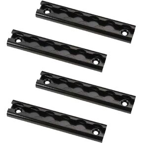 US Cargo Control Black L Track (4-Pack), 6 Inch Black Anodized Aluminum L-Track, Trailer Tie Down Rail for Enclosed Trailers, Utility Trailers, or Truck Beds, Secure Motorcycles, ATVs, and Bikes