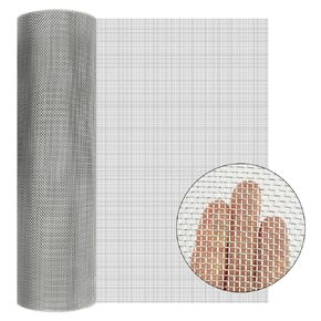 LABALPHA 304 Stainless Steel Screen, 5 Mesh Metal Mesh Screen 19.6 inch X 8 ft(50cm X 244cm), Wire Diameter 1mm, Hard and Heat Resisting