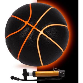 ArtCreativity Glow in The Dark Basketball - Motion Activated Light Up Basketball with Glowing Seams and Air Pump - Glowing Basketball Gifts for Boys - Standard Size Ball - Outdoor Toys for Kids