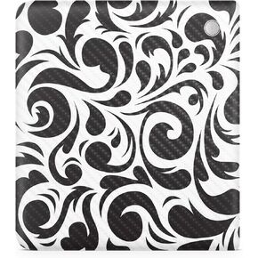 Carbon Fiber Tablet Skin Compatible with Kobo Libra 2 (2023) - Swirly Black - Premium 3M Vinyl Protective Wrap Decal Cover - Easy to Apply | Crafted in The USA by MightySkins