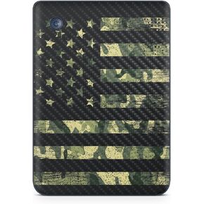 Carbon Fiber Tablet Skin Compatible with Kobo Clara 2E (2022) - American Camo - Premium 3M Vinyl Protective Wrap Decal Cover - Easy to Apply | Crafted in The USA by MightySkins