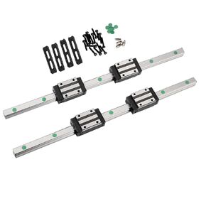 200MM Linear Rail 2PCS HGR15 Linear Guide Rail HGH15 Linear Slide Rail with 4PCS HGH15CA Carriage Slider Block CNC Kit