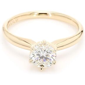 0.50ct Engagement Ring 14k Yellow Gold Lab-Grown Diamond Solitaire Wedding (I-J Color, VS2-SI1 Clarity)