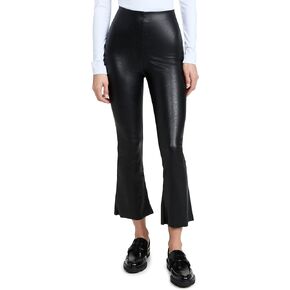 commando Women's Faux Leather Cropped Flare Pants