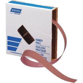 Norton Metalite Cloth Backed Sandpaper Roll, 280 Grit Sandpaper, Woodworking and Automotive Sandpaper, 1 Inch Wide, Continuous Roll of 50 Yards
