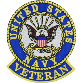 US Navy Veteran Round Logo Patch Military Gifts Patches for Jackets Hats Vests