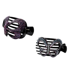 Butterfly Barrettes Hand Painted, Bun Cover Clips, 2 Pcs of a Uniquely Hair Bun Holder. for Thick and Thin Hair. this Attractive Hair Accessory can be used as a Bun Maker or a Hair Claw.