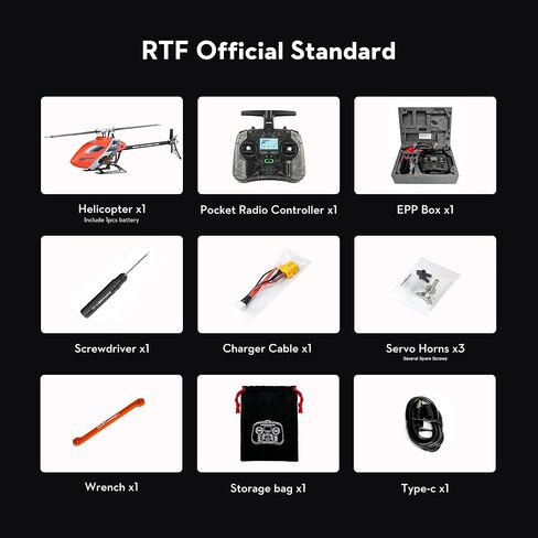 OMPHOBBY M1 EVO RTF Helicopter, Dual Brushless Motors 6CH Direct-Drive Mini RC Helicopters for Adults, 3D Flight Heli with Pocket Remote Control, OMP M1 Upgraded Version Ready to Fly Yellow in Saudi Arabia