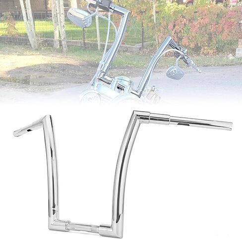 WSays 1.5 inch Fat Bar 14" Rise Ape Bar Handlebar Steel Pipe Black Compatible with Harley Dyna Softail Sportster XL 883 1200 & 1994-2022 Road King Model & 1998-2013 Road Glide in Saudi Arabia