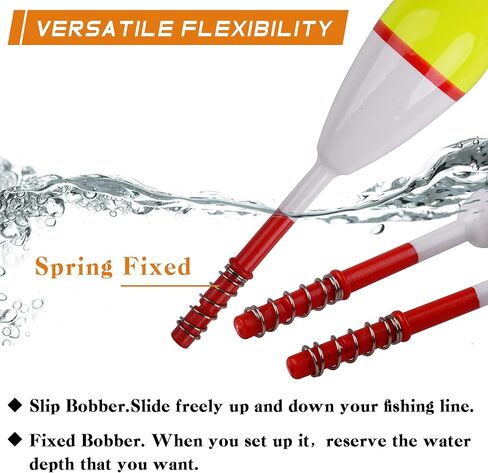 AGOOL Slip Bobbers Wood Fishing Floats and Bobbers Spring Bobbers Stick Slip Bobbers for Crappie Fishing Bobbers for Crappie Panfish Walleyes Trout Bass Fishing 5/10pcs in Saudi Arabia