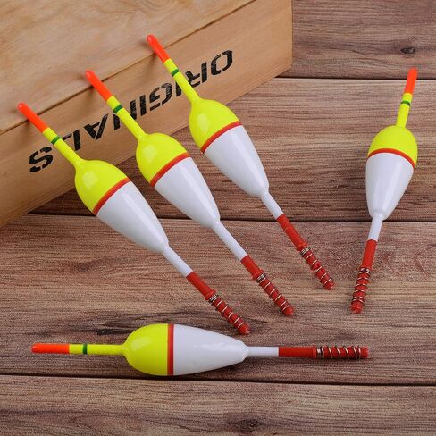 AGOOL Slip Bobbers Wood Fishing Floats and Bobbers Spring Bobbers Stick Slip Bobbers for Crappie Fishing Bobbers for Crappie Panfish Walleyes Trout Bass Fishing 5/10pcs in Saudi Arabia