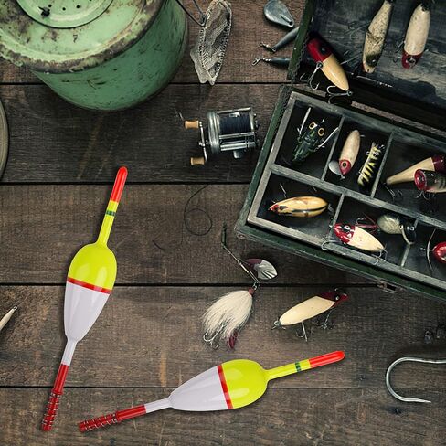 AGOOL Slip Bobbers Wood Fishing Floats and Bobbers Spring Bobbers Stick Slip Bobbers for Crappie Fishing Bobbers for Crappie Panfish Walleyes Trout Bass Fishing 5/10pcs in Saudi Arabia