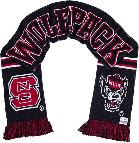 Tradition Scarves NC State Wolfpack Scarf - Special Edition Black Knitted - NCSU in Saudi Arabia