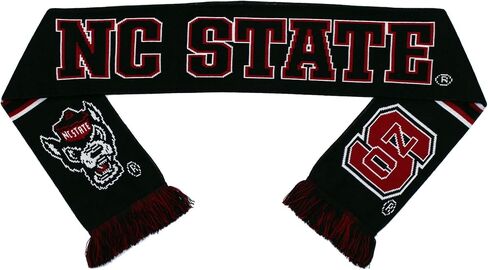 Tradition Scarves NC State Wolfpack Scarf - Special Edition Black Knitted - NCSU in Saudi Arabia