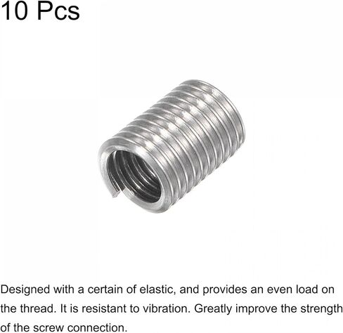 uxcell Wire Thread Inserts 8-32 UNC 2.5D 304 Stainless Steel Helical Type Coiled Wire Screw Repair Threaded Sleeve Steel Sheath 10pcs in Kuwait