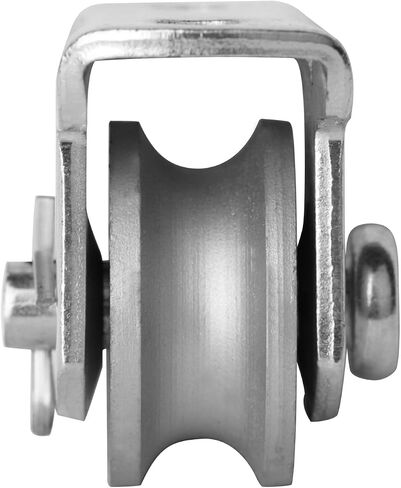 6 Pcs Wall Mount Pulleys,1-5/8 Inch Cable Wall Mount Single Bearing Pulleys for 3/8" Wire or Rope for Pulley System, Sliding Gate,Working Load 330 Lbs,Carbon Steel in Saudi Arabia