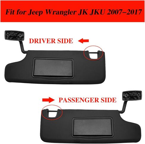 طقم إصلاح حاجب الشمس لسيارة جيب رانجلر JK JKU 2007-2017 جانب السائق والركاب، طقم أنبوب إصلاح حاجب الشمس 4 قطعة in Kuwait