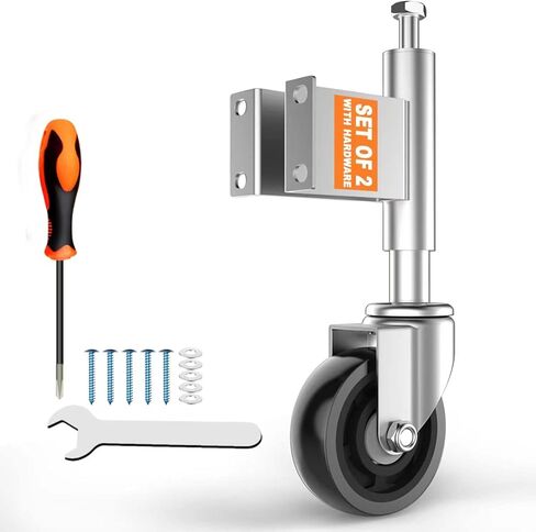 Spring Loaded Gate Casters 8" Heavy Duty Gate Caster Wheels with Hardware Load Capacity 800 Lbs in Kuwait