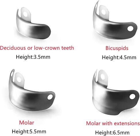 Dental Matrix Ring Set, Dental Sectional Contoured Matrix Bands Nickel Titanium Clamping Clip Ring Dental Separation Ring Dentist Tools (C2) in Saudi Arabia